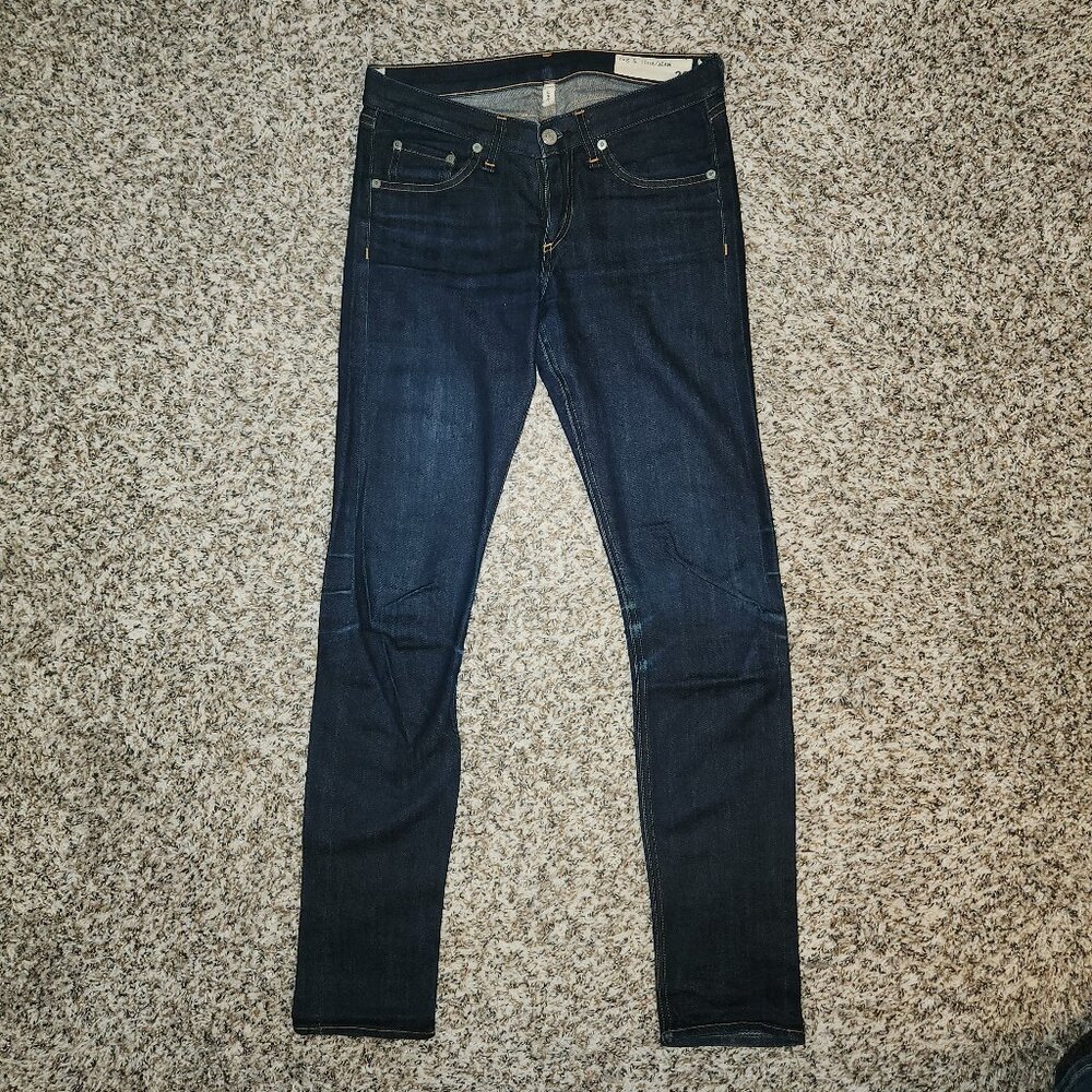 Rag & Bone Skinny Selvedge Raw Denim Jeans – Made in USA 👖✨26x31, EUC $279 MSRP - Picture 4 of 12
